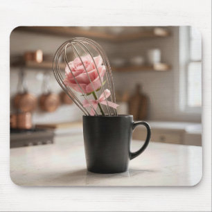 Mousepad Rosa Rosa Enjaulada Em Batedeira De Arame