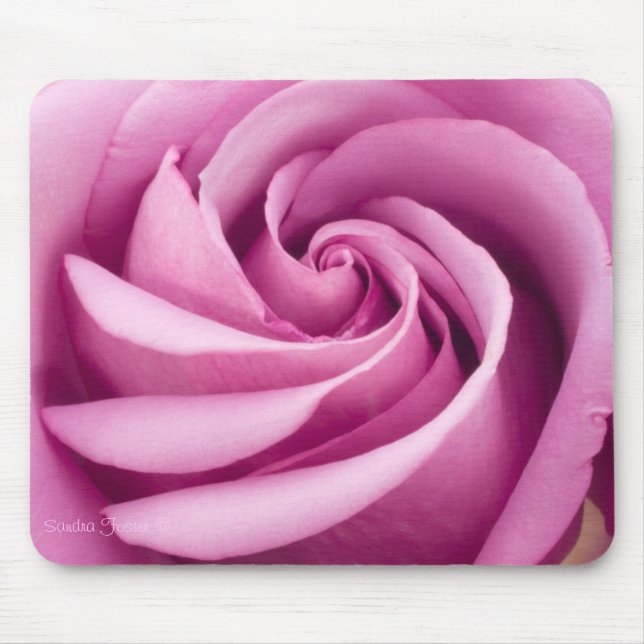 Mousepad Rosa Rosa Perfeitamente Dobrado (Frente)