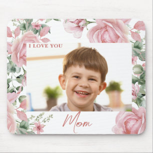 Mousepad Rosa rosa rosa fotográfico personalizado