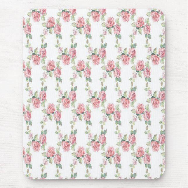 Mousepad Rosa Rosa Rosa Rosa chique Floral (Frente)