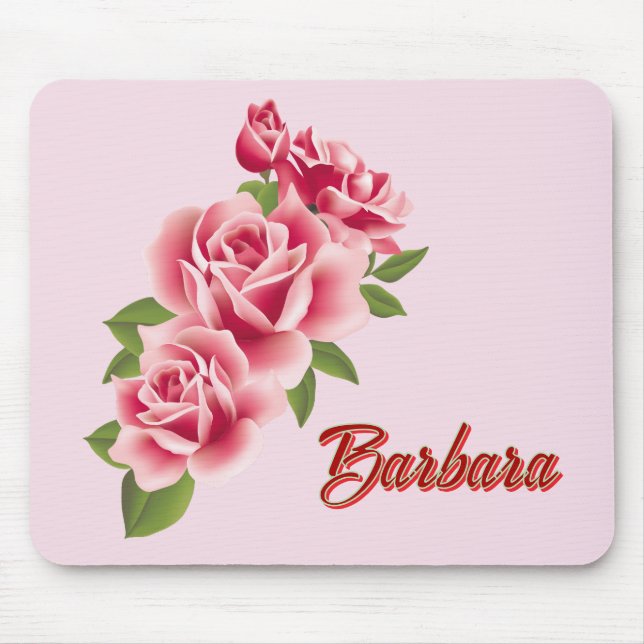 Mousepad Rosa Rosa Rosa Rosa Personalizada (Frente)