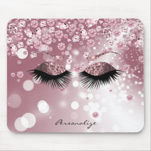 Mousepad Rosa Rosa Rosa Rosa Rosa Dourada Diamante e Rosa D