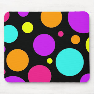 Mousepad Rosa roxo alaranjado da cerceta do preto das