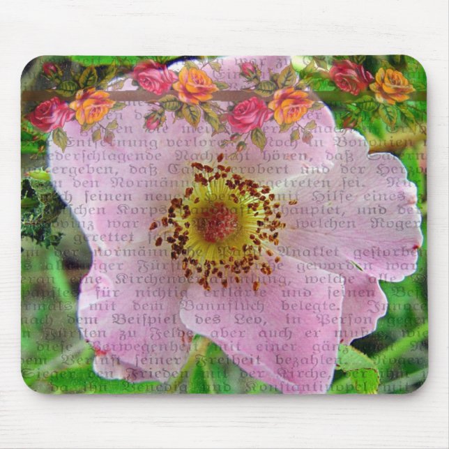 Mousepad Rosa selvagem (Frente)