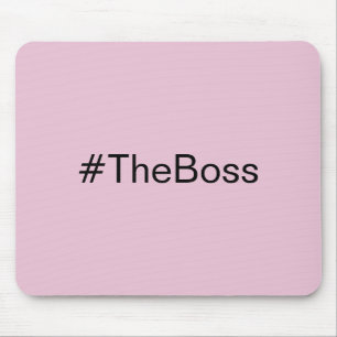 Mousepad Rosa Simples O nome personalizado da hashtag Chefe