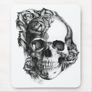 Mousepad Rosa Skull