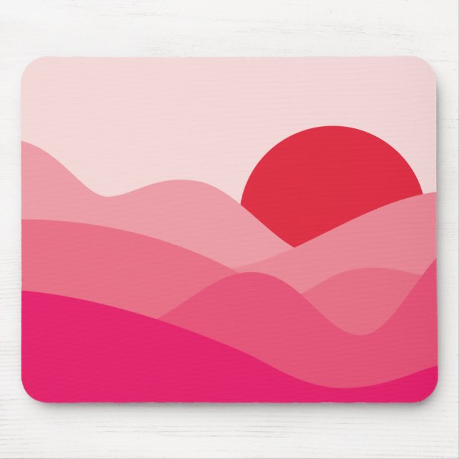 Mousepad Rosa Sol Minimalista (Frente)