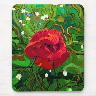 MOUSEPAD ROSA VERMELHA