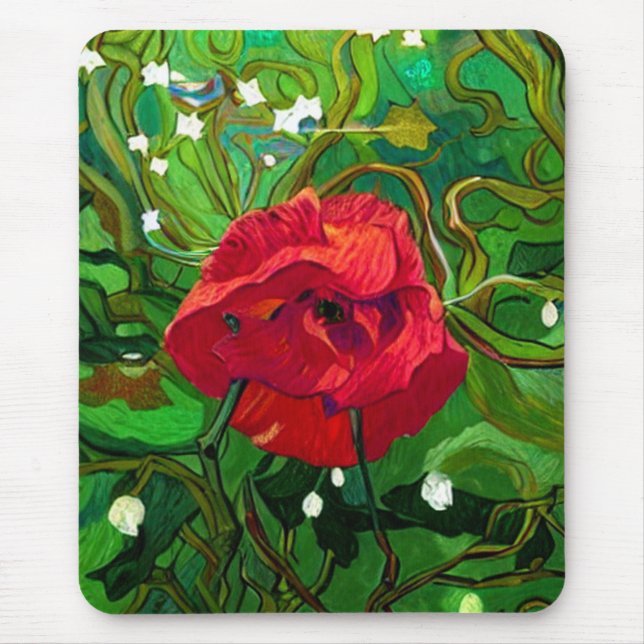 MOUSEPAD ROSA VERMELHA (Frente)