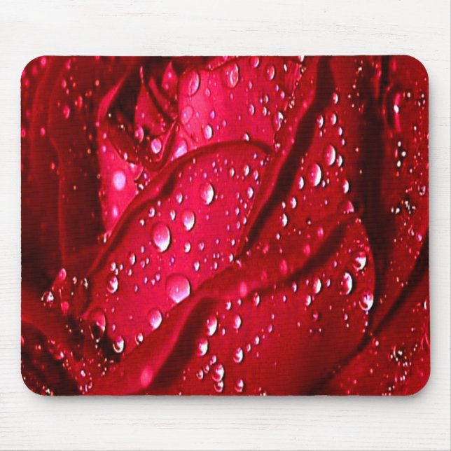Mousepad Rosa vermelha do solteiro na proteção do mouse chu (Frente)