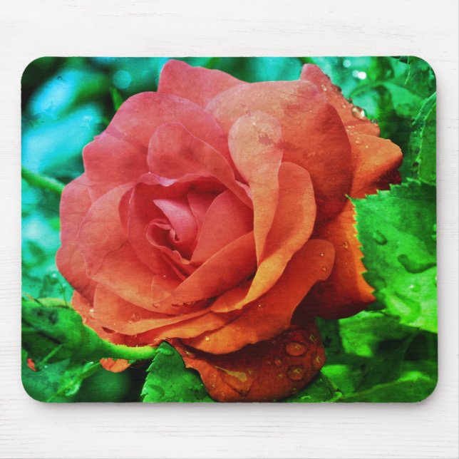 Mousepad Rosa vermelha Flower Art (Frente)