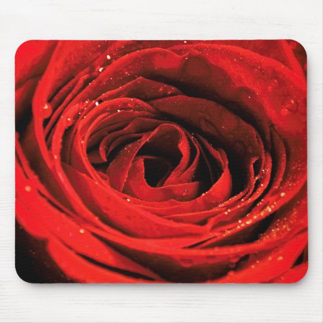 Mousepad Rosa vermelha Flower Love Dias de os namorados Mou (Frente)