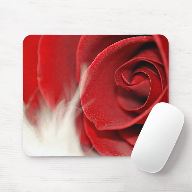 Mousepad Rosa vermelha Na Pele (Com mouse)