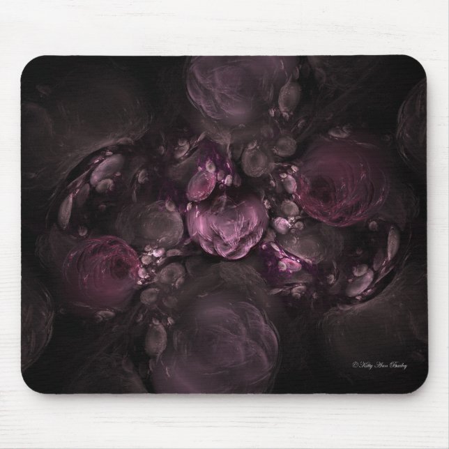 Mousepad Rosa vermelhos florais do Fractal (Frente)