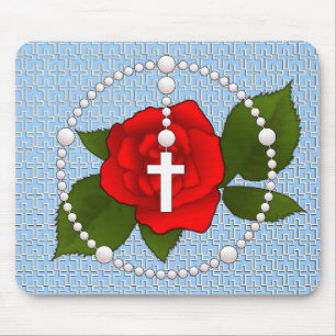 Mousepad Rosário com teste padrão transversal