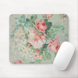 Mousepad Rosas Antiquados De Couve De Vintage Francês