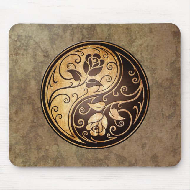 Mousepad Rosas ásperos de Yin Yang (Frente)