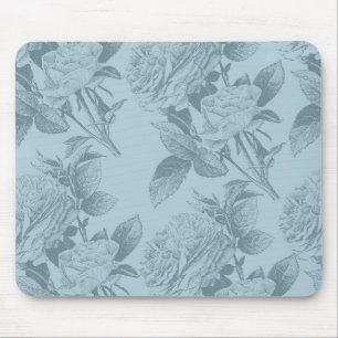 Mousepad Rosas azuis Vintage