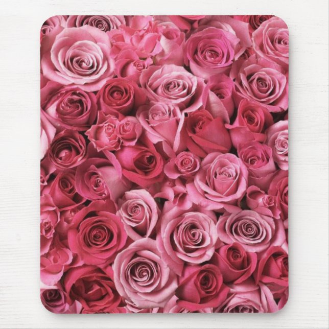 Mousepad Rosas cor-de-rosa bonitos (Frente)