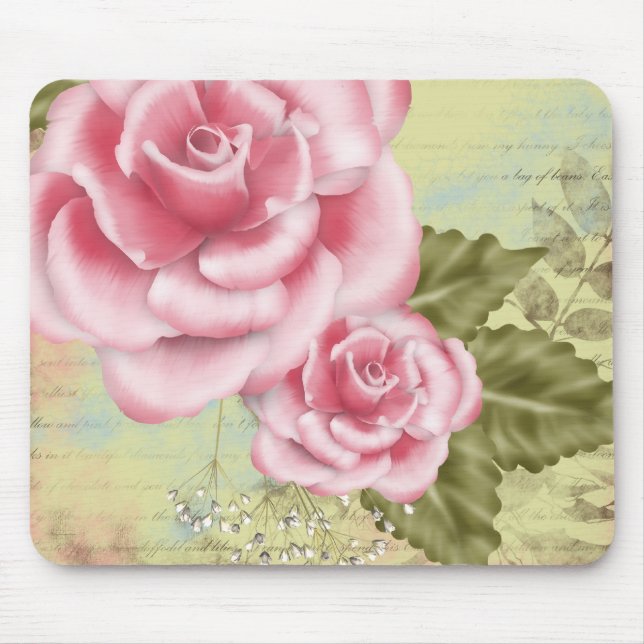 Mousepad Rosas cor-de-rosa de Digitas (Frente)