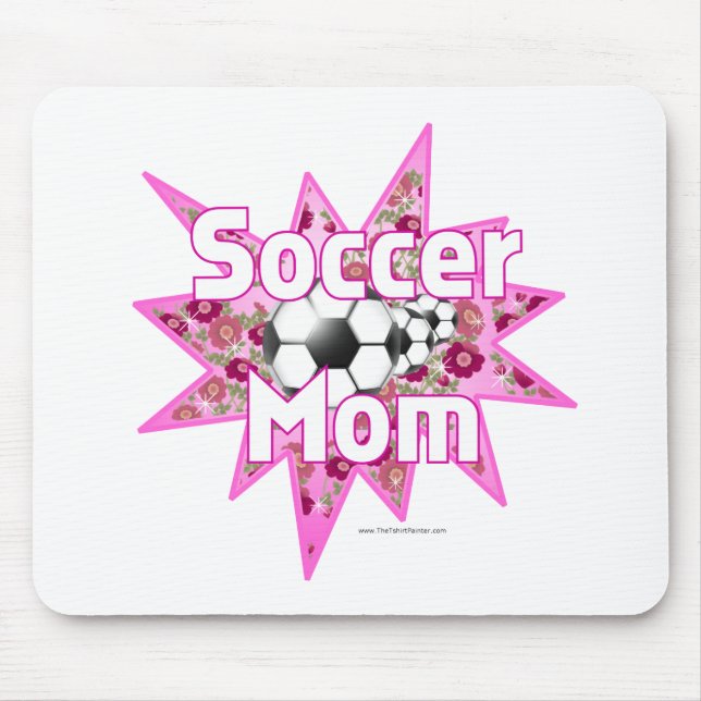 Mousepad Rosas da mãe de futebol (Frente)
