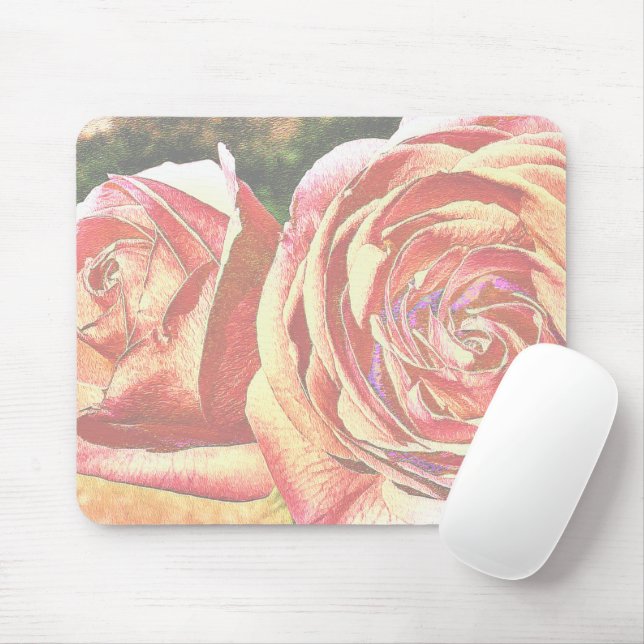 Mousepad Rosas de chá do Jardim (Com mouse)