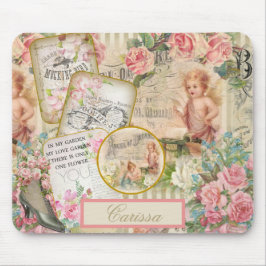 Mousepad Rosas de Ephemera Victoriana Chic Monogramas