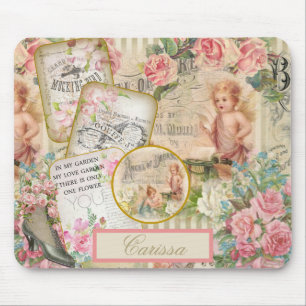 Mousepad Rosas de Ephemera Victoriana Chic Monogramas