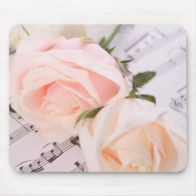 Mousepad Rosas De Música De Casamento (Frente)