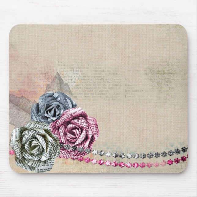 Mousepad Rosas de papel (Frente)