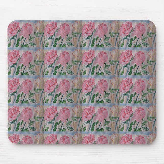 Mousepad Rosas de Verão abstrato (Frente)