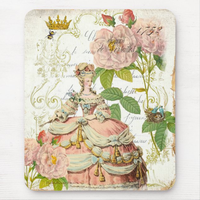 Mousepad Rosas de Versalhes Reine Marie Antoinette (Frente)