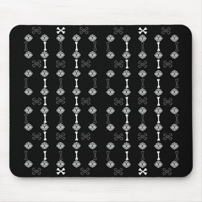 Mousepad Rosas do morto (preto e branco) (Frente)