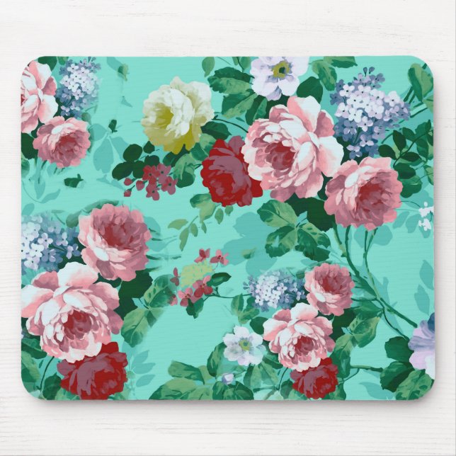 Mousepad Rosas e flores coloridas (Frente)