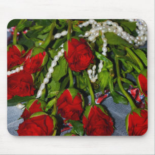 Mousepad Rosas e pérolas