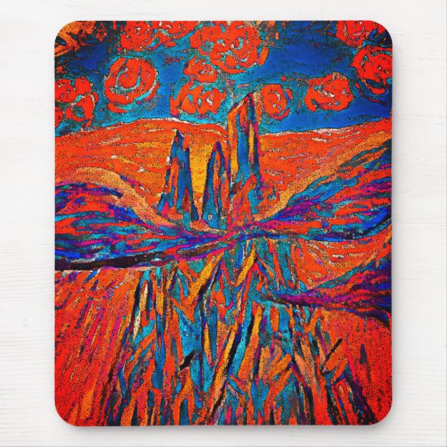 Mousepad Rosas expressivos no céu (Frente)