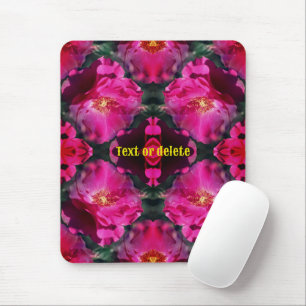 Mousepad Rosas Rosa Abstrato, Arte Floral Personalizada