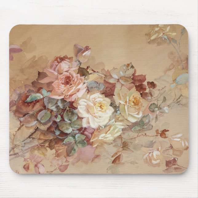 Mousepad Rosas rosa e amarelas - Franz Bischoff (Frente)