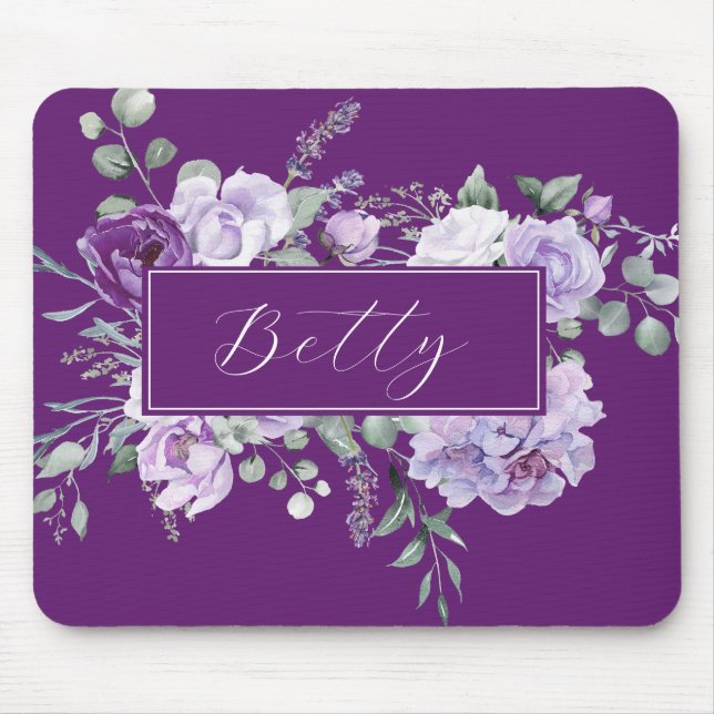 Mousepad Rosas Roxas Personalizadas (Frente)