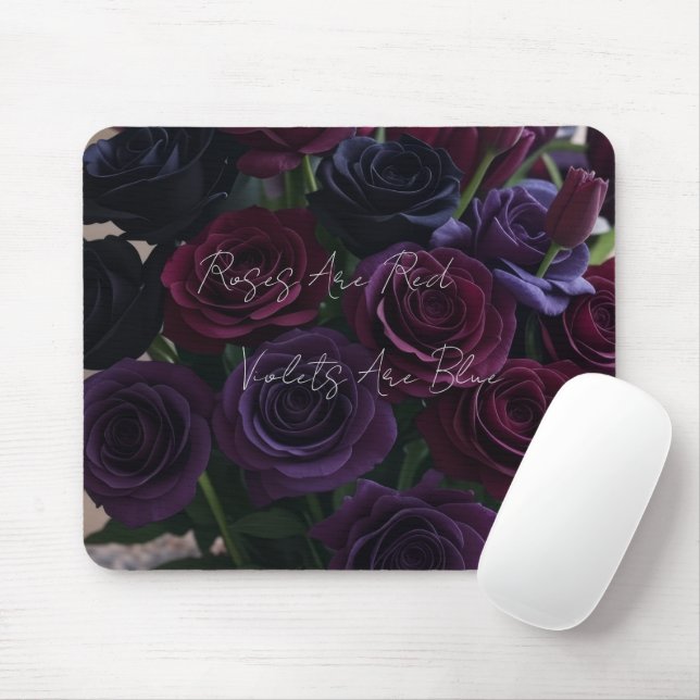 Mousepad Rosas são Vermelhas, Violetas são Azuis (Com mouse)