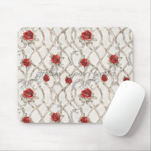 Mousepad Rosas Vermelhas Floral