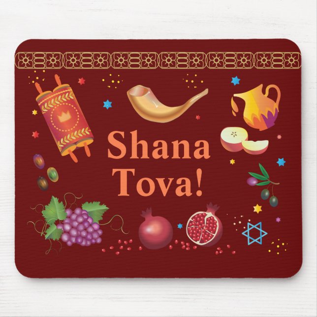 Mousepad Rosh Hashanah Judeu Ano Novo Shana Tova (Frente)