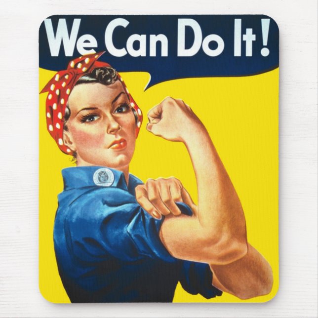 Mousepad Rosie the Riveter (Poster Icônica) (Nós podemos fa (Frente)