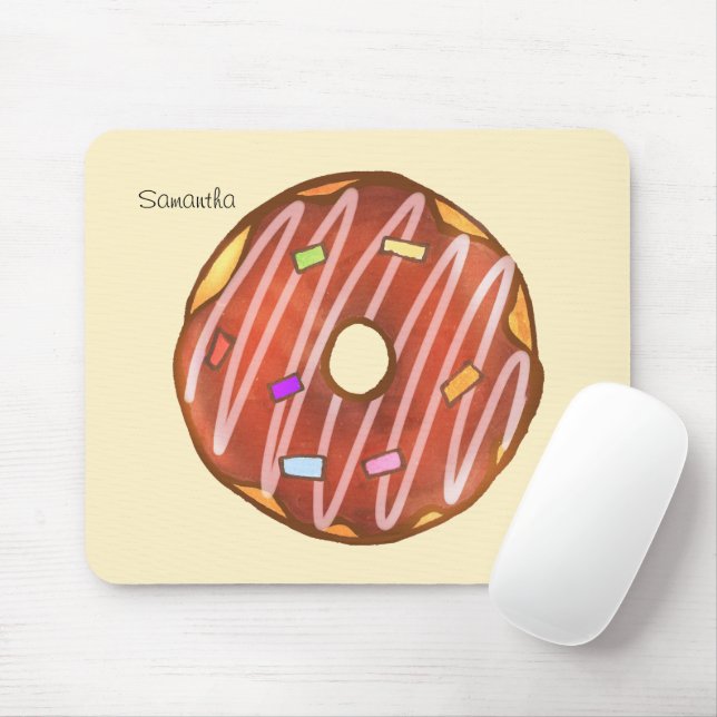 Mousepad Rosquinha de espiral de chocolate (Com mouse)