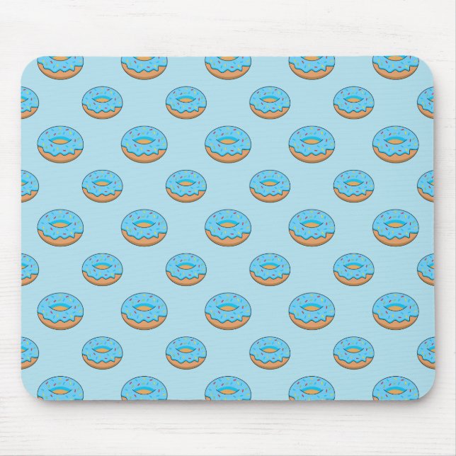 Mousepad Rosquinha Fosco Azul com Cartoon Sprinkles (Frente)