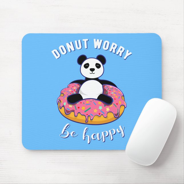 Mousepad Rosquinha Preocupada Seja Feliz II (Com mouse)