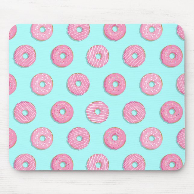 Mousepad Rosquinhas de açúcar, cor-de-rosa (Frente)