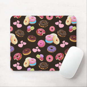 Mousepad Rosquinhas e Corações Coloridos e Saborosos