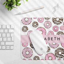 Mousepad Rosquinhas Rosa, Rosquinhas Brancas, Espelhos, Seu