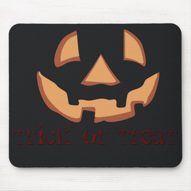 Mousepad Rosto de abóbora para o Halloween (Frente)